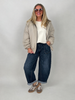 Jacke Leo-Futter in Beige