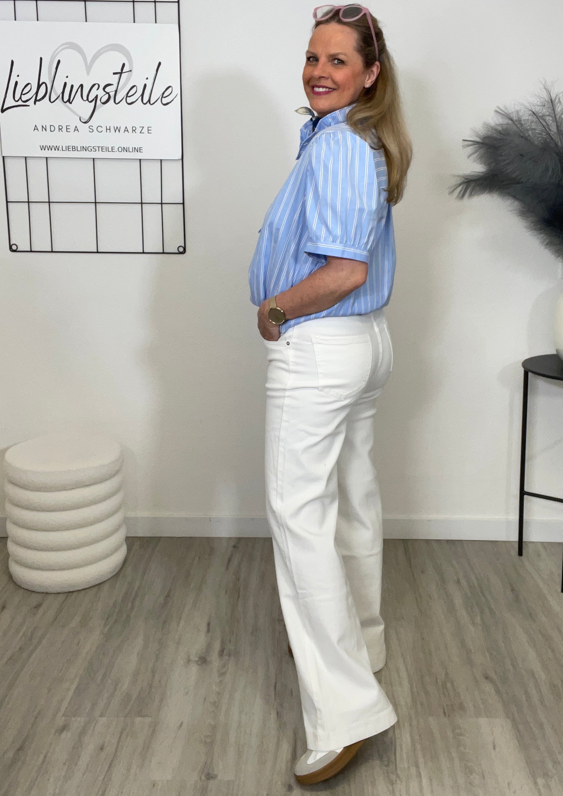 Jeans Marlene in Offwhite