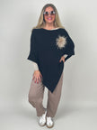 Poncho in Schwarz