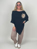 Poncho in Schwarz