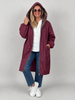 Wendemantel mit Leo-Design in Aubergine