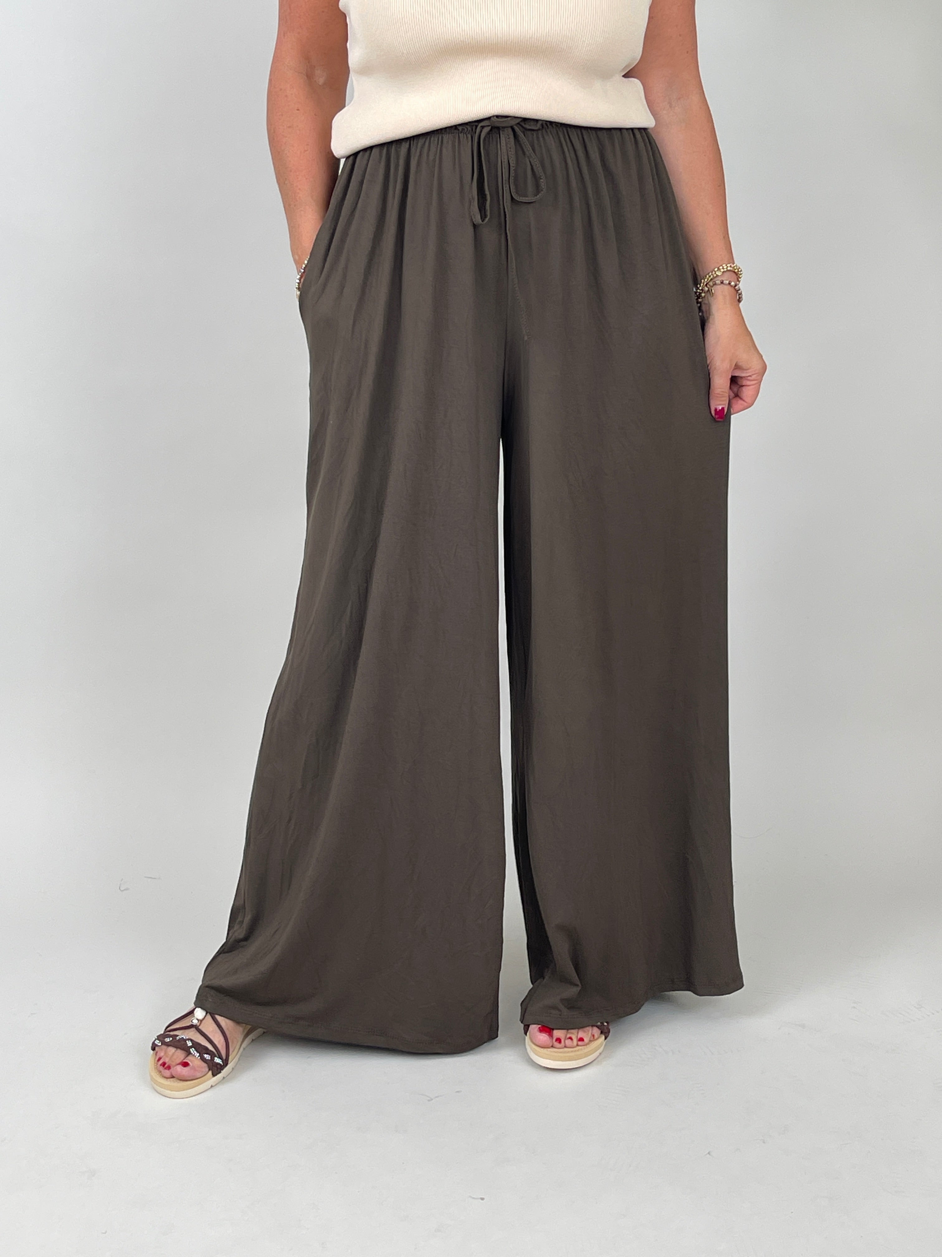 Leichte Marlenehose in Mokka