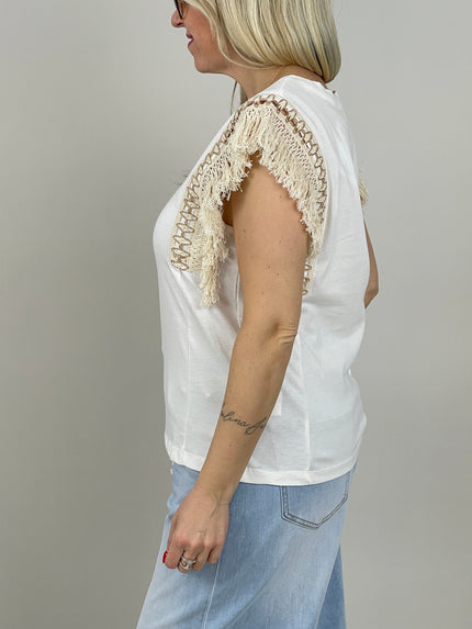 Top Boho in Weiß