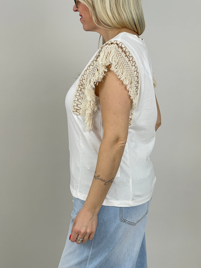 Top Boho in Weiß