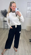 Shirt Soft mit Spitzen-Ärmeln in Beige