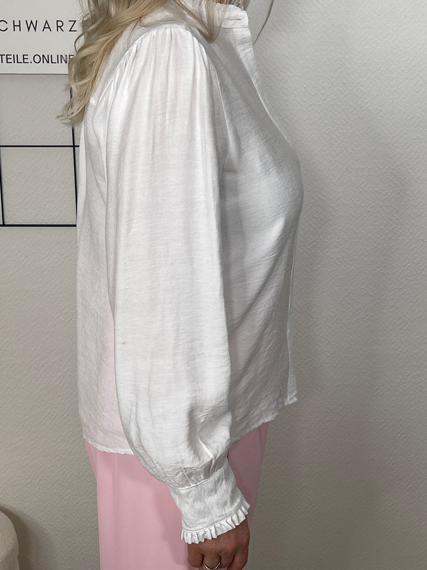 Bluse mit Rüschen-Details in Weiß  Art. 6737