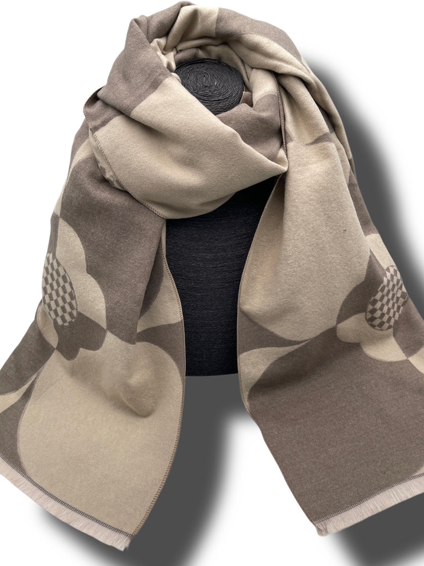 Schal Muster in Beige/Taupe  Art. 6502