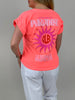 T-Shirt Sonnenprint in Koralle
