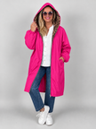 Wendemantel mit Leo-Design in Pink