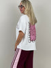 Sweatshirt Kurzarm mit Rückenprint in Weiß Artikel 6272