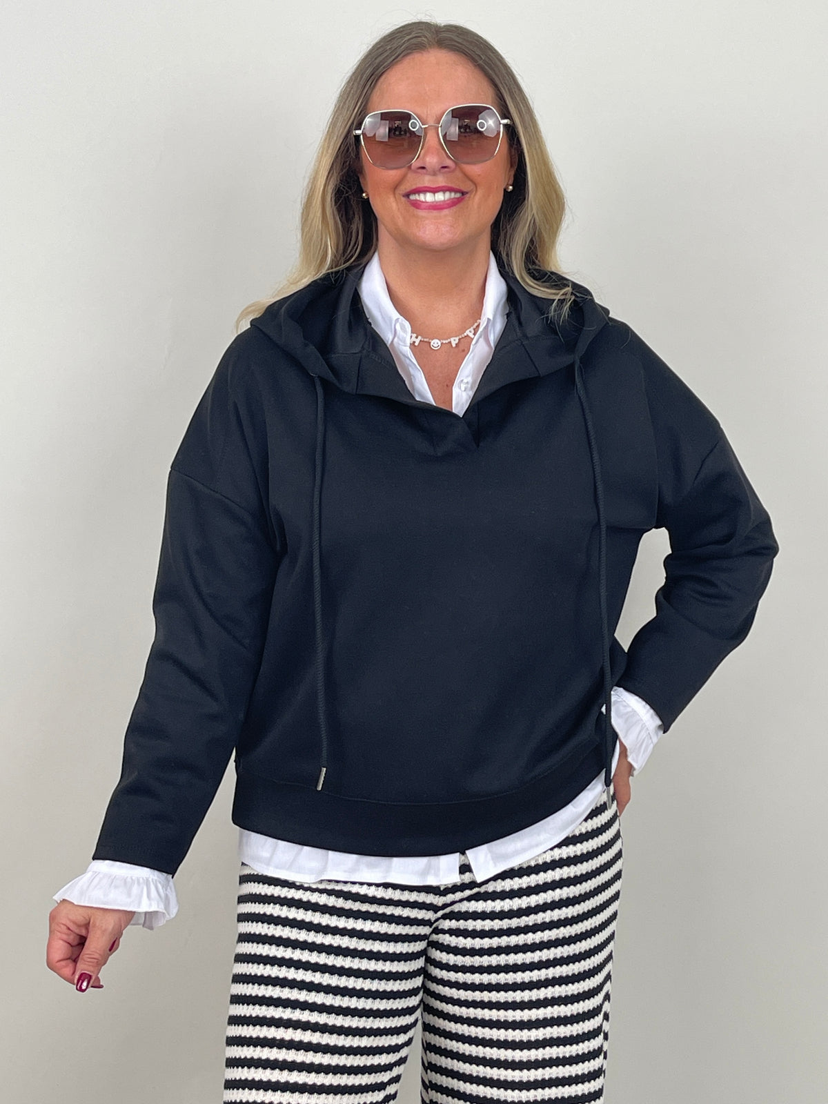 Hoodie Soft in Schwarz