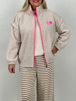 Teddyjacke mit pinken Details