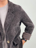 Blazer samtiger Cord in Mokka