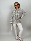 Langer Hoodie im Leo-Muster