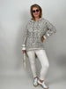 Langer Hoodie im Leo-Muster