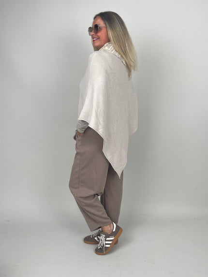 Poncho in Beige