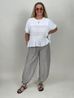 Leichte Ballonhose in Taupe