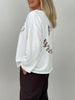 Sweatshirt Leo Smiley in Offwhite