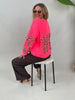 Sweatshirt Leo Druck Sweet in Neonpink