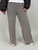 Strickhose Streifen in Mokka/Offwhite