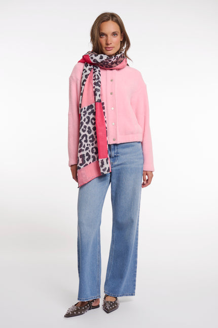 Tuch von Rino & Pelle mit Leo-Print in Rot/Schwarz Artikel RP6828