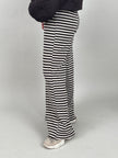 Strickhose Streifen in Mokka/Offwhite