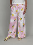 Marlene Hose Lemon in Rosa/Weiß