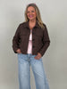 Jacke Velours in Mokka