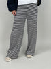 Strickhose Streifen in Schwarz/Offwhite