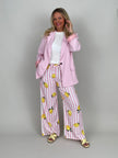 Marlene Hose Lemon in Rosa/Weiß