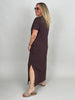 Shirtkleid Uni in Mokka