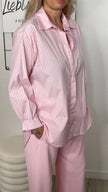 Bluse mit Streifen in Rosa