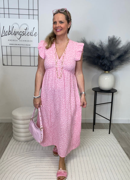 Kleid Musselin Leo in Rosa