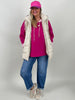 Steppweste mit dezentem Schimmer in Beige
