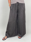 Hose Satin Leo in Mokka/Schwarz