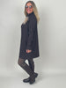 Pulloverkleid mit Stehkragen in Mokka