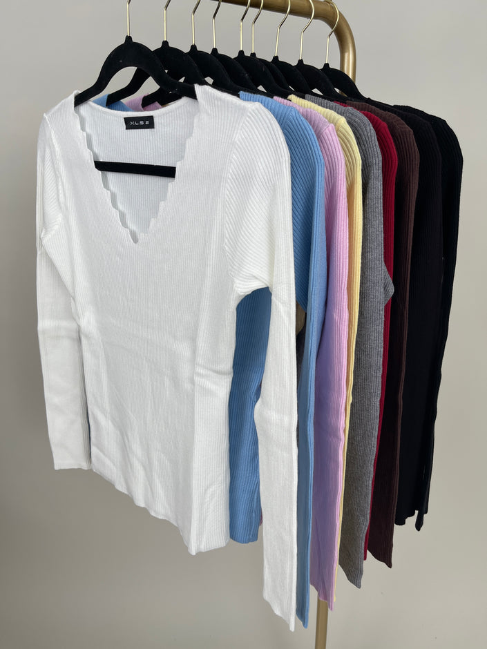 Pullover Rippstrick in versch. Farben
