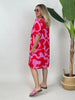 Kleid Muster in Rot/Pink
