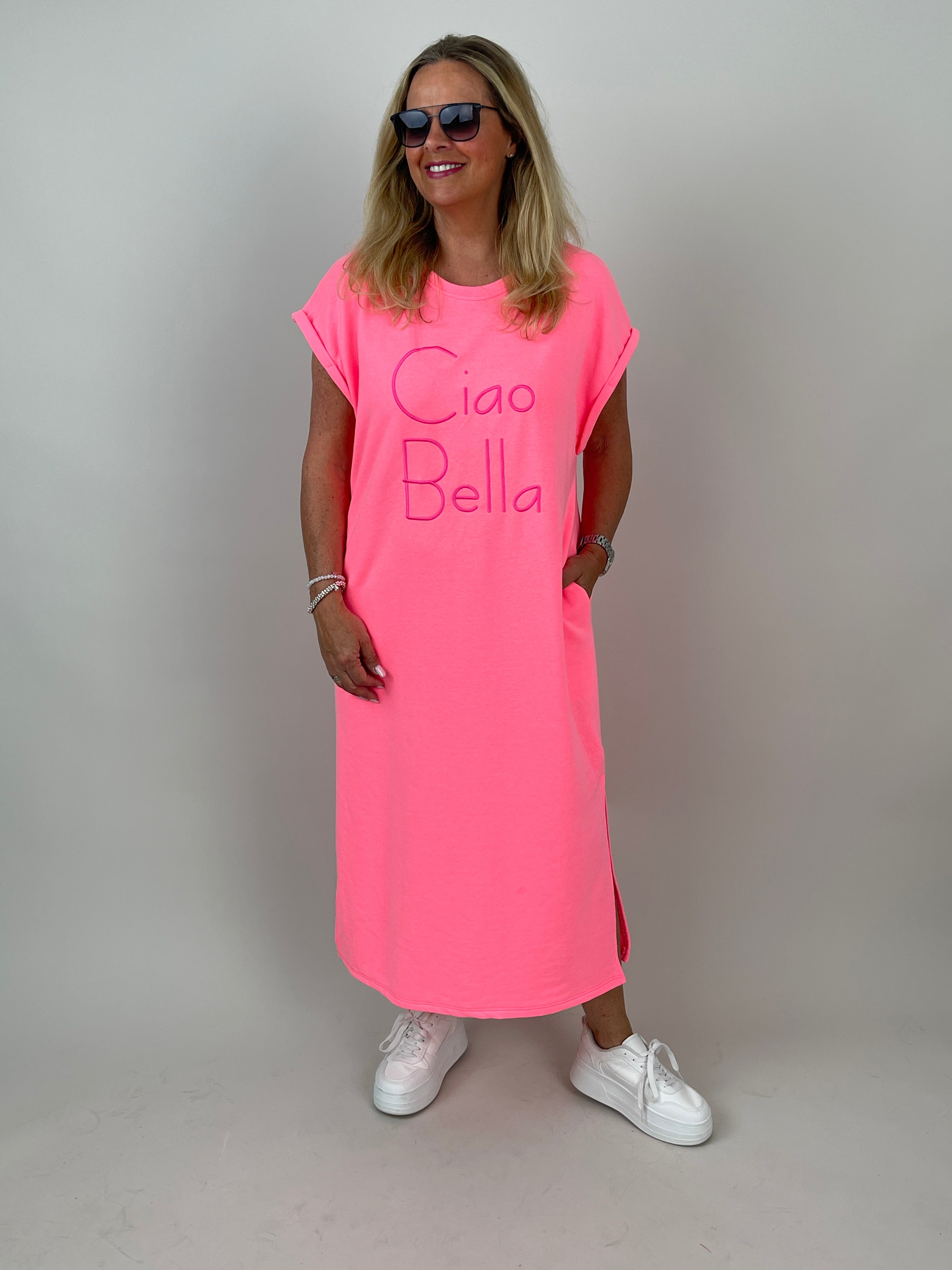 Kleid Ciao Bella in Neonpink