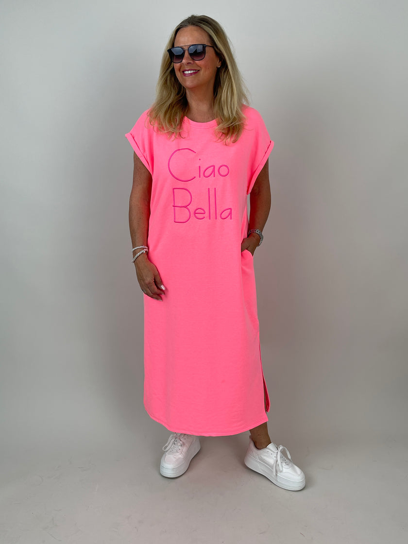 Kleid Ciao Bella in Neonpink