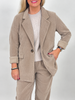 Blazer samtiger Cord in Beige