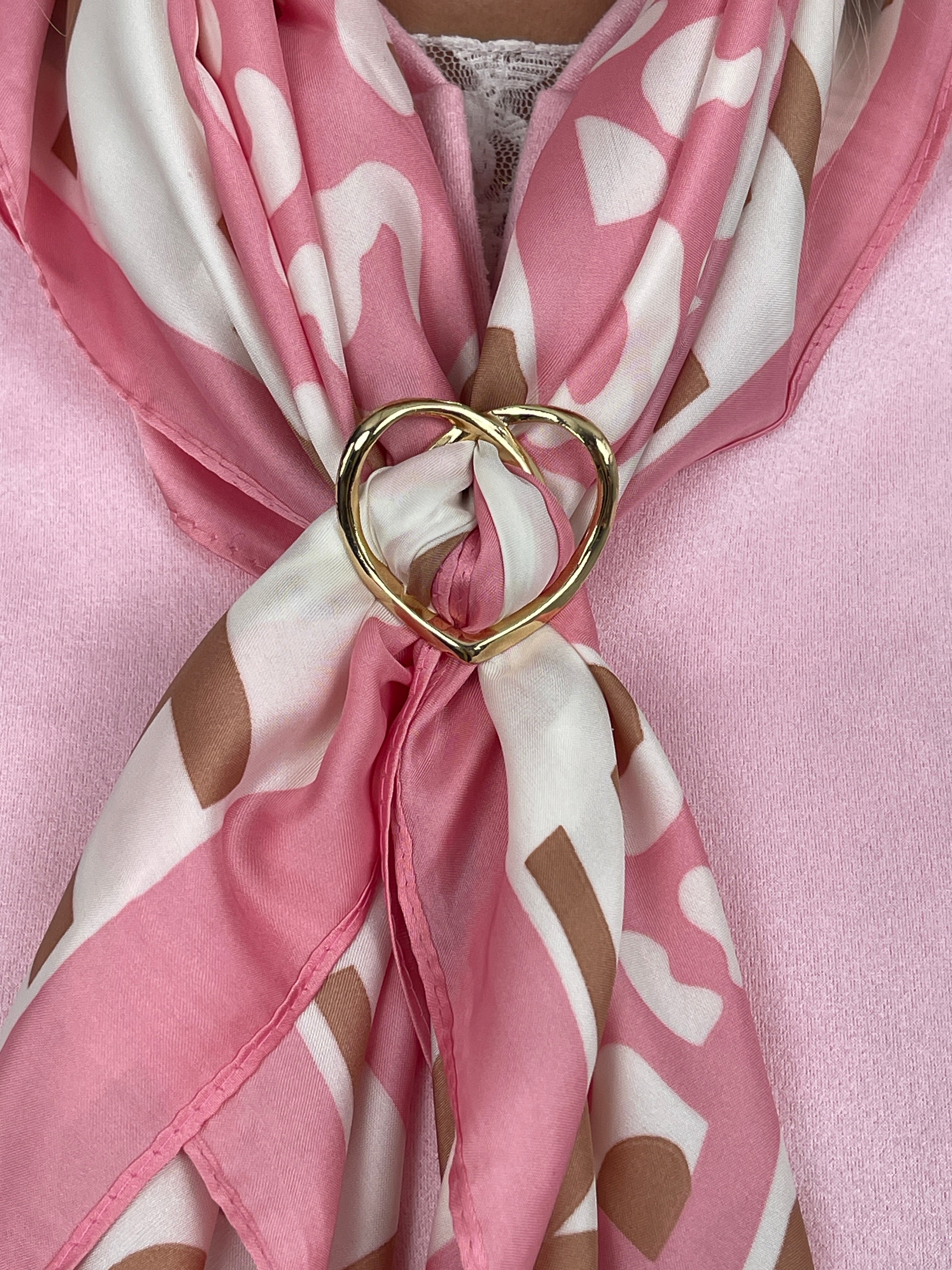 Schalclip Herz in goldfarbener Optik Artikel 6865