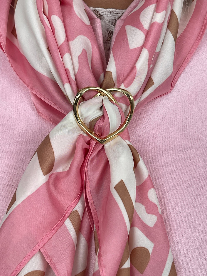 Schalclip Herz in goldfarbener Optik Artikel 6865