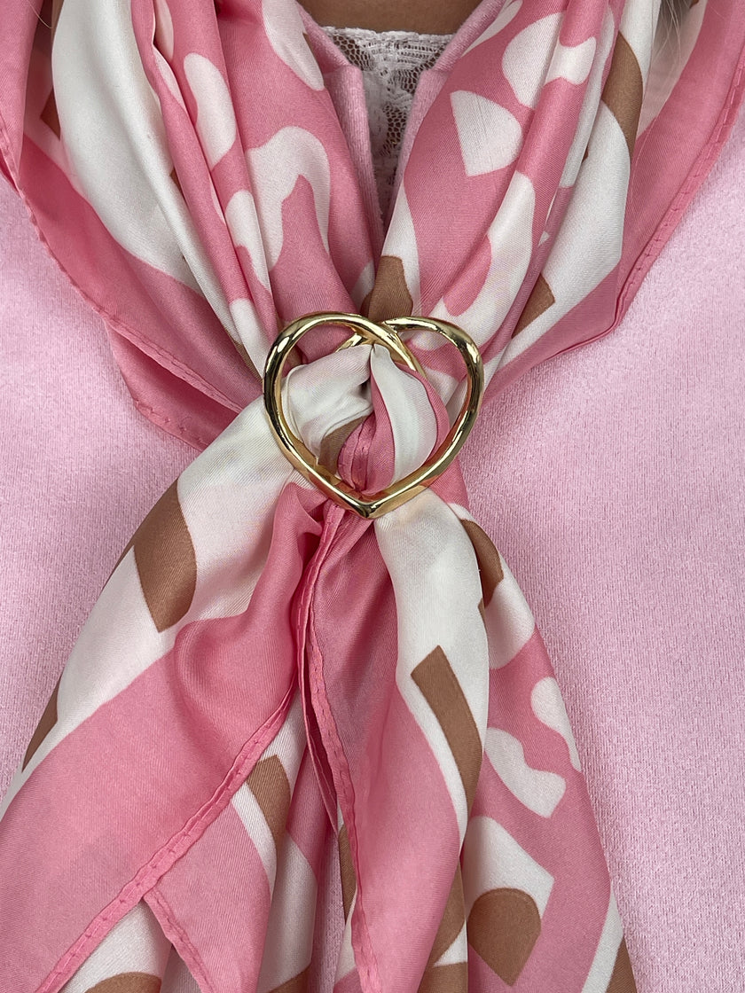 Schalclip Herz in goldfarbener Optik Artikel 6865