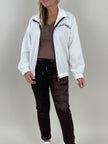 Sweatjacke mit Schriftzug in Offwhite Artikel 6263