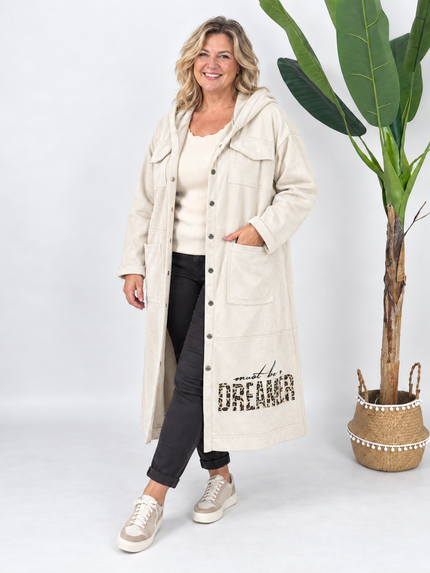 Veloursmantel Dreamer in Beige