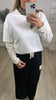 Shirt Soft mit Spitzen-Ärmeln in Offwhite