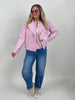 Kuschelige Blazerjacke in Altrosa