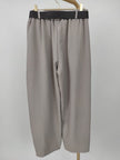 Hose mit Flechtgürtel in Helltaupe