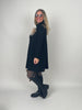 Pulloverkleid mit Stehkragen in Schwarz